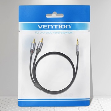 VENTION Kabel Jack 3,5mm - 2x RCA w oplocie - 5m