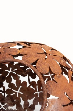 БОЛЬШОЙ ШАР САДОВЫЙ СВЕТОДИОДНЫЙ КЛЕВЕРНЫЙ СВЕТИЛЬНИК УКРАШЕНИЯ RUST RUST CORTEN 35 CM