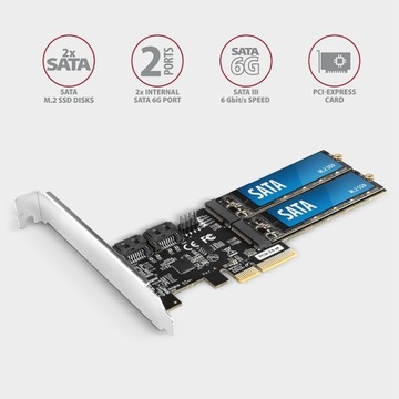 PCES-SA4M2 Контроллер PCIe 2 внутренних+,&