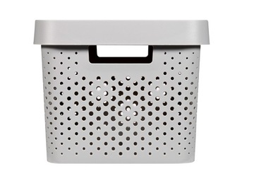 Контейнер Curver Ажурный с крышкой 17л Серый