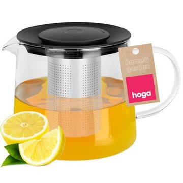 SZKLANY DZBANEK ZAPARZACZ DO HERBATY ZIÓŁ OWOCÓW SZKŁO BOROKRZEMOWE 1,5L