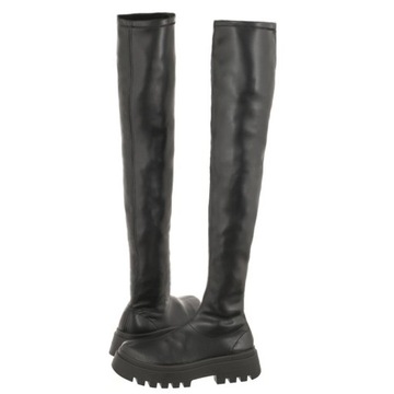 Buty Kozaki Muszkieterki Damskie Altercore Tavon Black Czarne