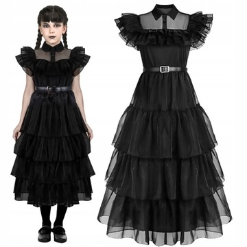 Wednesday Addams Strój Sukienka Cosplay przebranie