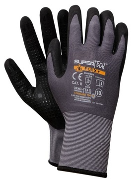 Rękawice Super TECH FLEX + PLUS Nakrapiane 10