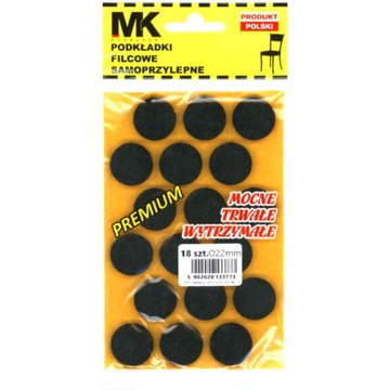 Podkładki filcowe pod meble śr. 22 mm A'18 szt.