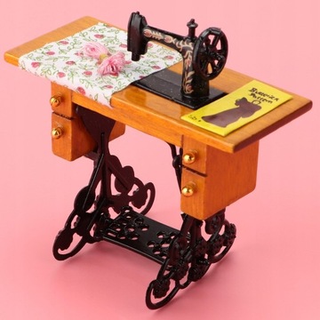 МИНИ ШВЕЙНАЯ МАШИНКА ДЕРЕВЯННАЯ МЕБЕЛЬ МИНИАТЮРЫ