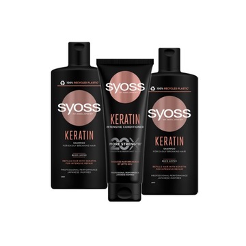 Syoss Keratin Szampon Odżywka włosy Słabe Łamliwe