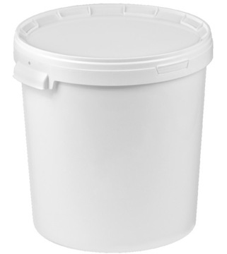 Wiaderko wiadro 33l z pokrywką plastikowe białe