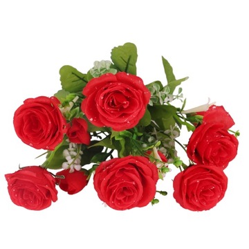 Artificial Rose Silk Rose Wedding Party Decor Red