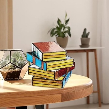 Витражные книжные лампы, стеклянные лампы для книг.