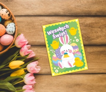 ПАСХАЛЬНАЯ ОТКРЫТКА, КРОЛИК