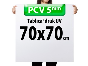 Tablica Szyld Druk UV Plansza PCV 5mm 70x70cm