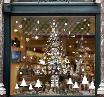 Новогодние наклейки на окна NKD02