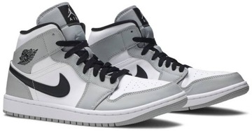 BUTY SPORTOWE NIKE AIR JORDAN 1 RETRO MID LIGHT SMOKE GREY SZARE BIAŁE R 43