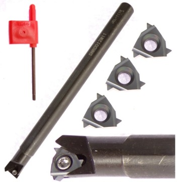 NÓŻ DO GWINTOWANIA GWINTU WEWNĘTRZNEGO 12mm SNR 0012 M11 + 3 PŁYTKI 11 IR