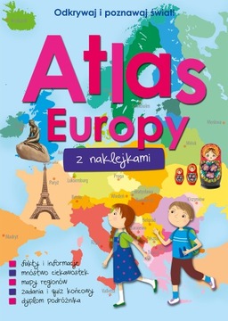 Atlas Europy z naklejkami /FoxGames/