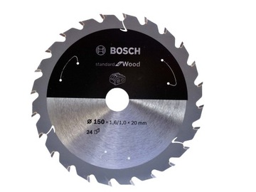 BOSCH tarcza do drewna 150x20x1,6 Z24 do aku