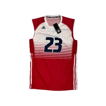 Koszulka czerwona USA 23 Adidas VOLLEYBALL S