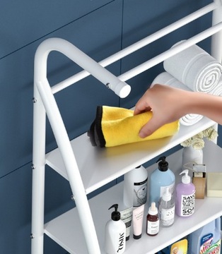 PÓŁKA NAD PRALKĘ STOJAK DO ŁAZIENKI PRALNI SZAFKA ŁAZIENKOWA BIAŁA