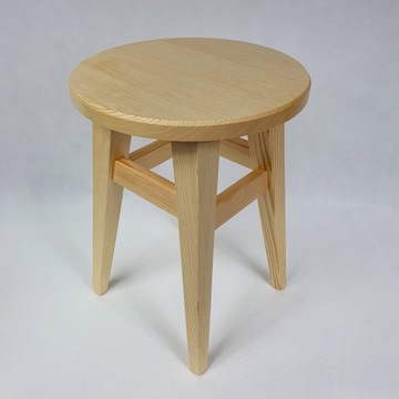 Taboret drewniany kuchenny sosnowy 45cm jasny