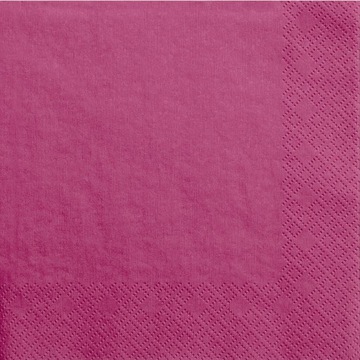 Serwetki papierowe CIEMNORÓŻOWE trójwarstwowe 33x33cm 20 sztuk! DEKORACJA