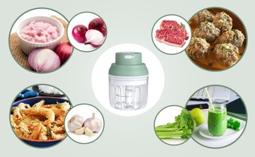 ЭЛЕКТРИЧЕСКИЙ ИЗМЕЛЬЧИТЕЛЬ ДЛЯ ОВОЩЕЙ, ФРУКТОВ, МЯСА, РЕЗКА, СЛАЙСЕР 250МЛ