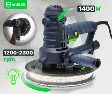 ШЛИФОВКА ДЛЯ ШТУКАТУРКИ 180 ММ СО СВЕТОДИОДНОЙ ЛЕНТОЙ + НАБОР 15 БУМАГ XXL