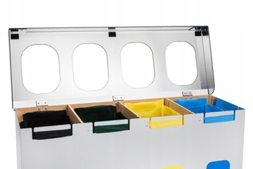 Сегрегационный бункер, 4 фракции, 80 литров