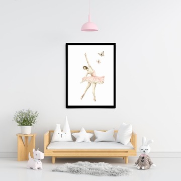 Zestaw 3 plakaty obrazki dla dzieci 30x40 BALERINA