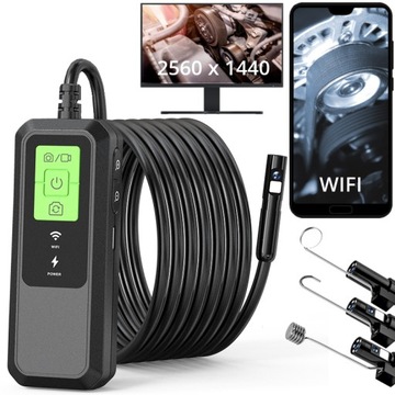 KAMERA ENDOSKOPOWA INSPEKCYJNA DUO LED WIFI PC NA TEL APP 5 METROWY PRZEWÓD