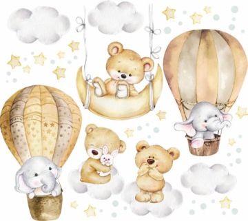 NAKLEJKI NA ŚCIANĘ MISIE CHMURY 100x200cm MC8