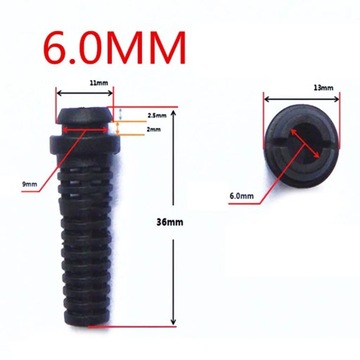 10 шт., разъем для кабельной обертки, устойчивая к изгибу резина 6 мм