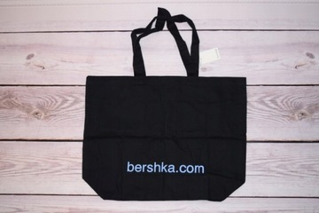 BERSHKA TOREBKA W SERCA DUŻA TORBA CZARNA