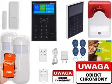ALARM BEZPRZEWODOWY GSM SYRENA APP POLSKI WIFI