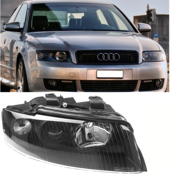 Lampy Reflektory DEPO Black Audi A4 B6 00-04