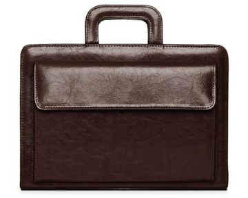 SKÓRZANA AKTÓWKA TECZKA BIWUAR NA DOKUMENTY SOLOME Z RĄCZKĄ