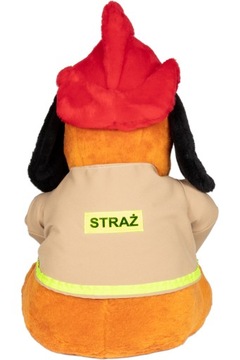 МАСКОТ МЕДВЕДЬ ЗАРЕК СОБАКА ПОЖАРНЫЙ FIRE BRAND 65 см