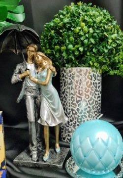 ВАЗА-ТРУБА С СЕРЕБРЯНЫМИ ЦЕНТЛЯМИ H20 СМ