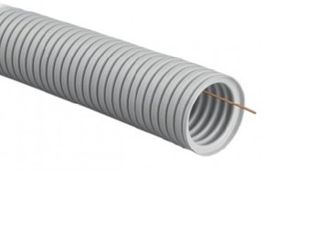 ТРУБА ГОФРИРОВАННАЯ РКГЛ 20 СЕРАЯ 320Н + ПИЛОТ АКС 444034 50М