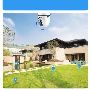 KAMERA WIFI WEWNĘTRZNA OBROTOWA ŻARÓWKA GWINT E27 IP 3MP TUYA MONITORING