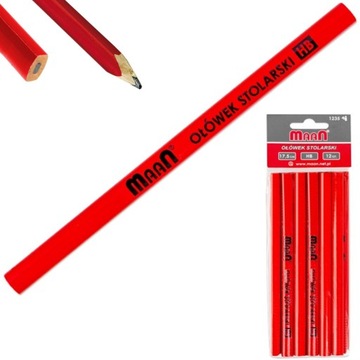 OŁÓWEK BUDOWLANY STOLARSKI TECHNICZNY OŁÓWKI 18cm ZESTAW OŁÓWKÓW 12sztuk