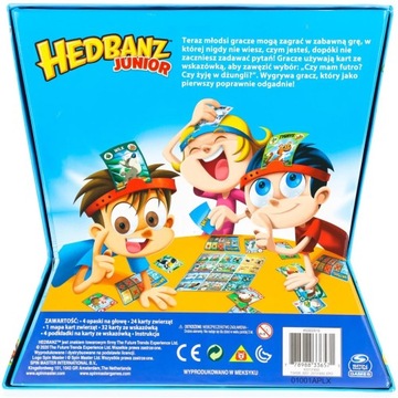 HEDBANZ Junior Czółko настольная игра для детей, семейная игра «Кто я?»