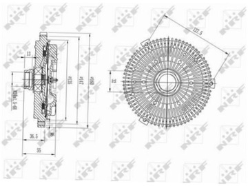 NRF 49590 SPOJKA VENTILÁTOR CHLAZENÍ