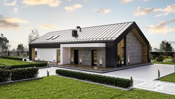 Projekt domu Pióro Architekci-19 Wersja lustro