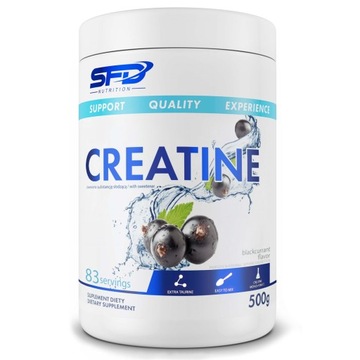 SFD CREATINE 500G KREATYNA MONOHYDRAT SIŁA MASA TAURYNA MIĘŚNIE JAKOŚĆ MOC