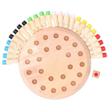 Деревянные шахматы на память для детей, красочный пазл Монтессори MEMORY