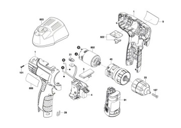 Двигатель Bosch для PSR 1080 LI EASY DRILL 1200