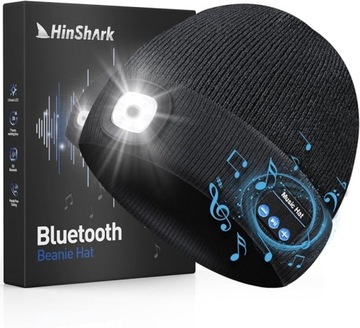 Czapka LED Bluetooth z wbudowanymi słuchawkami Hinshark
