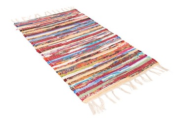 Dywanik bawełniany tkany kolorowy 45x85 retro