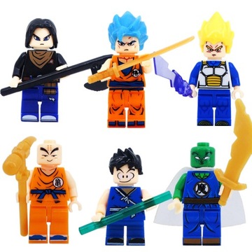 MINIFIGURKI DRAGON BALL 8 SZTUK + AKCESORIA LEGO